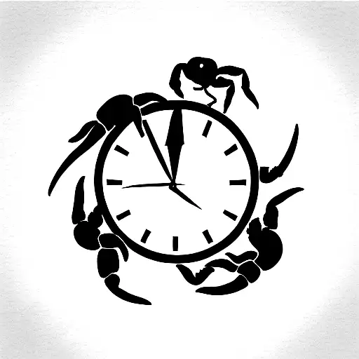 Clock With Scorpion