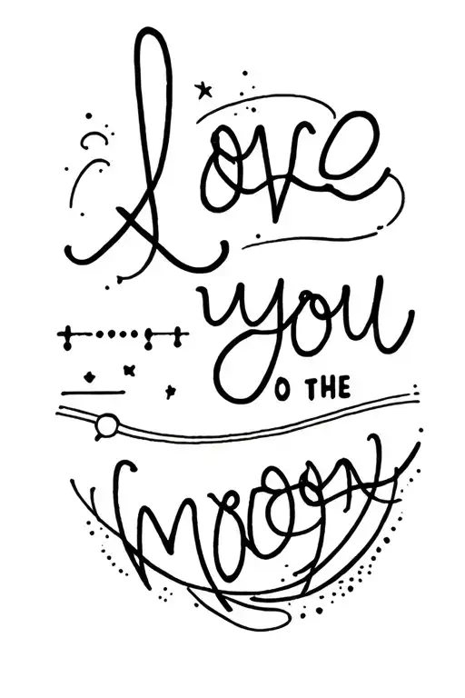 Morse Code Love You To The Moon