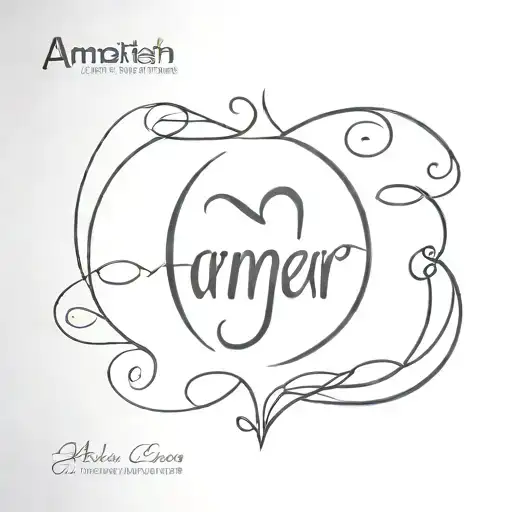 Create A Minimalist Design Of The Name 'Amar' With A Heart Symbol