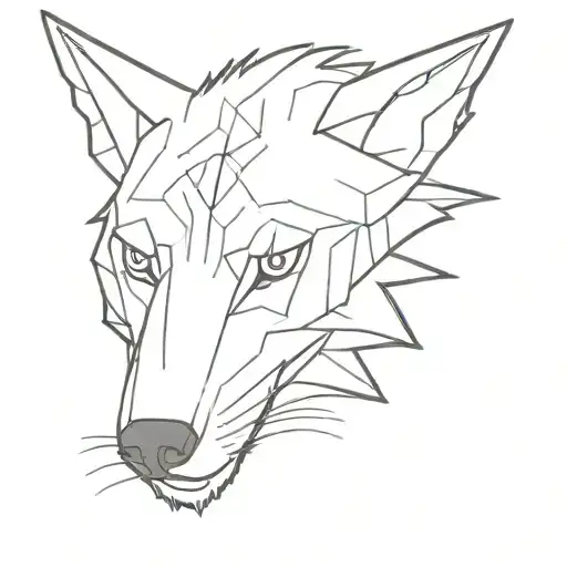 Sci-fi Wolf Head