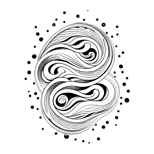 Ocean Wave Line Tattoo Around Arm