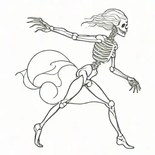 Women Coming Out Of Skeleton