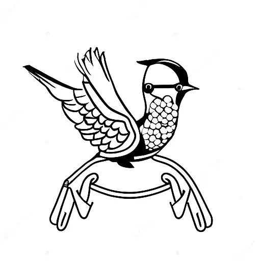 Flying Bird Robin With Shackles On One Leg