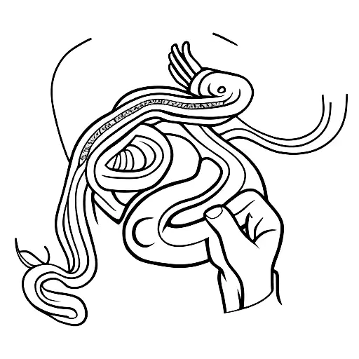 Praying Hand And Snake