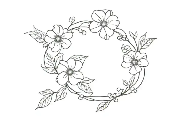 Bracelet With Flowers On The Outside