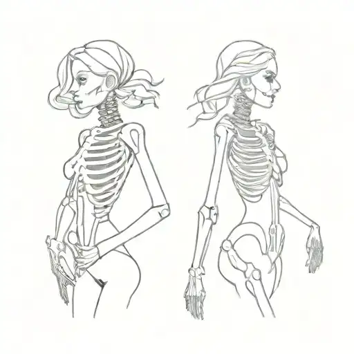 Women Transforming Out Of Skeleton