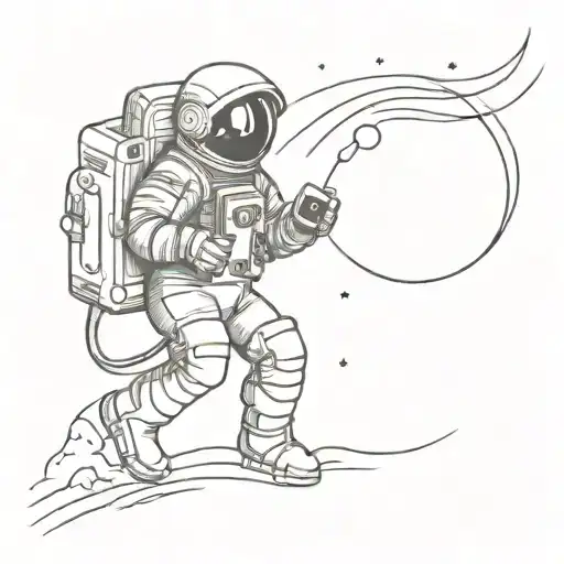 Astronaut Coming Out Of A Book