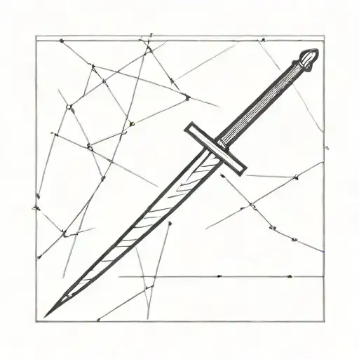 Sword As Fine Lines And Filled Geometrical Areas
