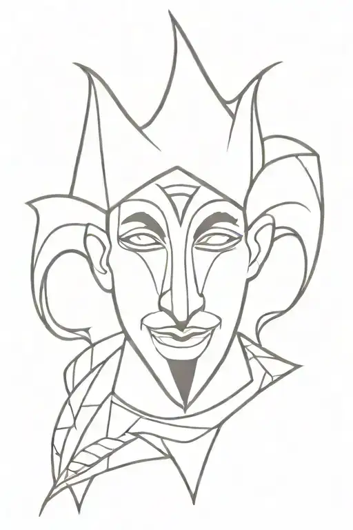 Abstract Crying Jester