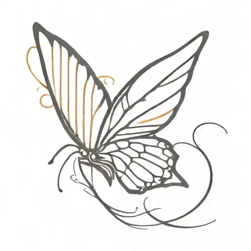 Half Monarch Butterfly Half American Eagle Wing