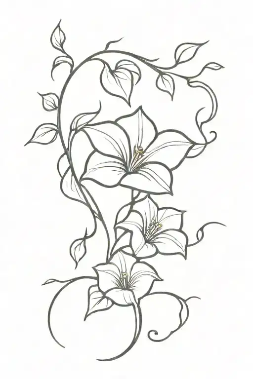 Vine Of Morning Glory Flower