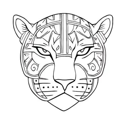 Aztec Jaguar Warrior Lucha Lucha Mask
