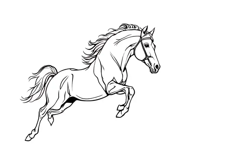 Bucking Horse Jumping