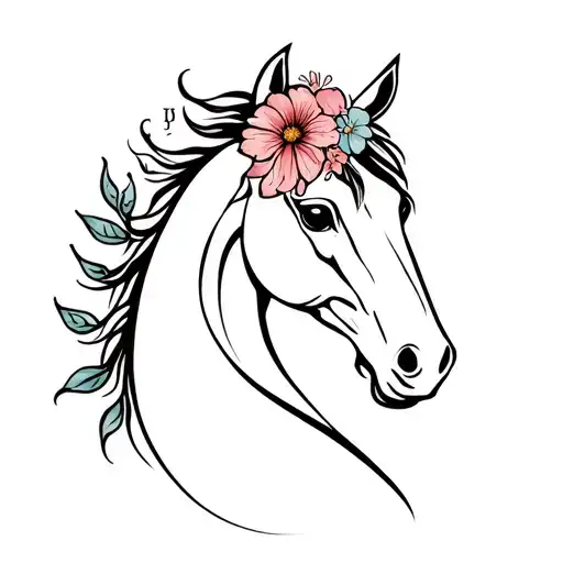 Horse Iron With Flowers And Initial Gel