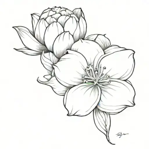 Flower On Collarbone With Transition To Forearm In The Form Of Smoke