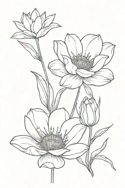Gerber Daisy And Tulip Flower