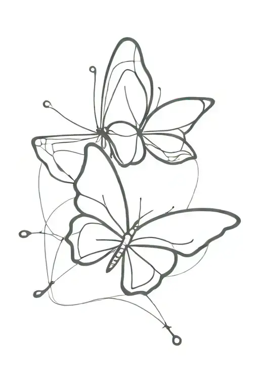 Basic Butterfly Lines Combined With The Symbol