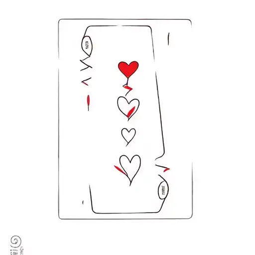 5 Empty Hearts Card