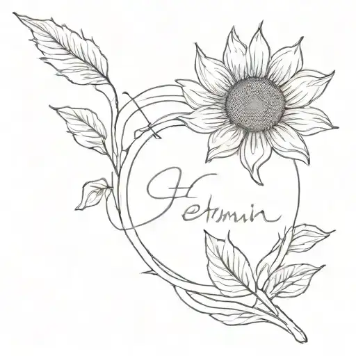 Fermin Signature With Sunflower