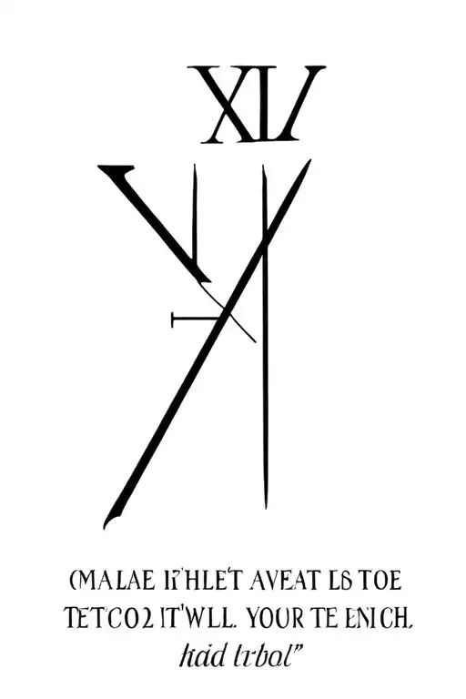Roman Numerals With Quote Underneath