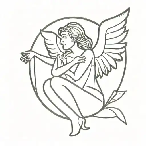 Angel At Windows With 777