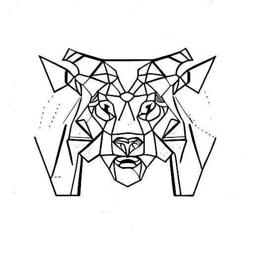 Leo Zodiac Sign With Geometric Figures