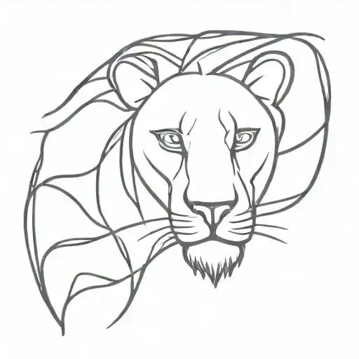 Lion Continuous Line