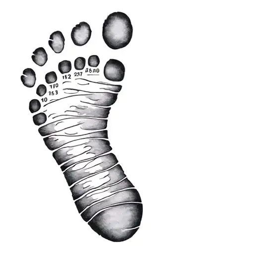 Baby Footprint With Your Birth Data