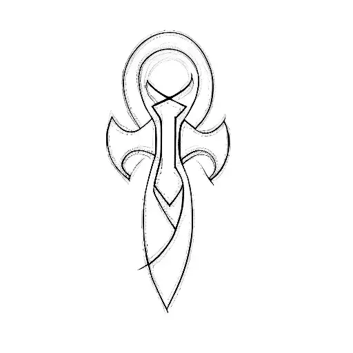 A Cross Symbol With An Infinity Loop