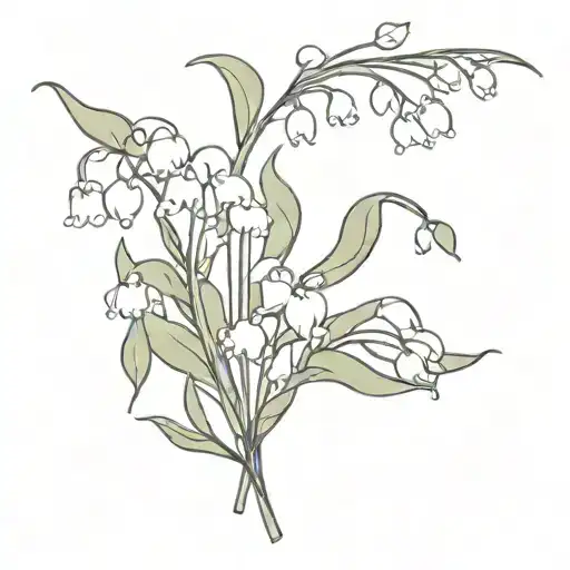 Lily Of The Valley And Rose Entertwined Bouquet