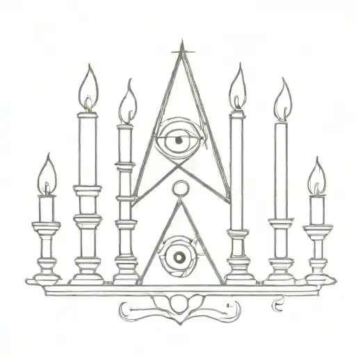 Seven Candles A Bible All-seeing Eye