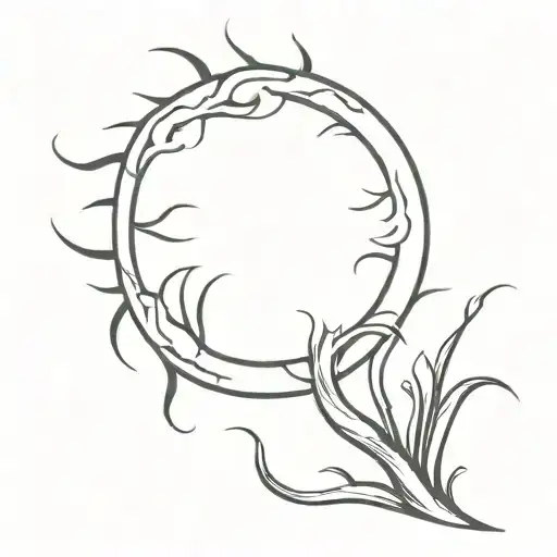 Spine Tattoo Sun Middle