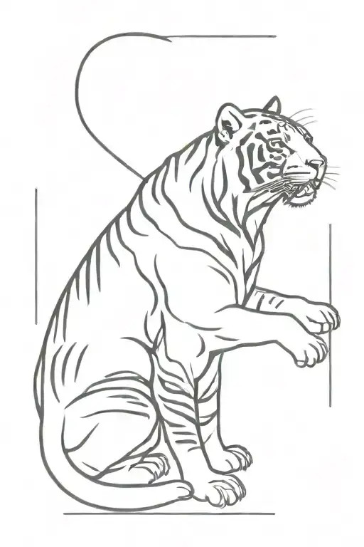 01101962 With Tiger Emerging