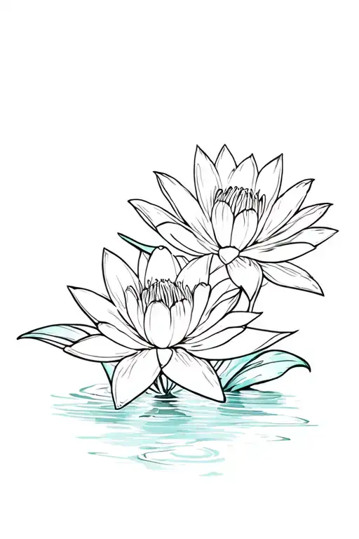 Water Lily And Lily Flowers
