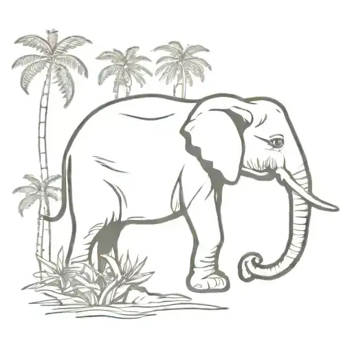 Ceylon Sri Lanka Elephant And Palm And Animals Ceylon Tea