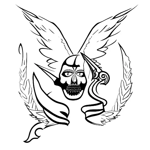 Michael The Arch Angel Stabbing Satan