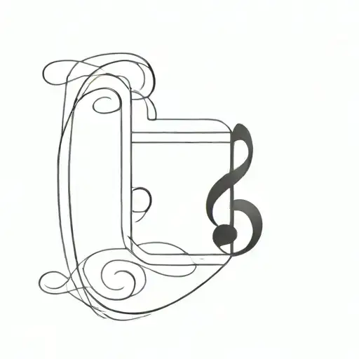 The Letter P With A Music Note