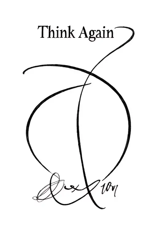 Think Again Calligraphy