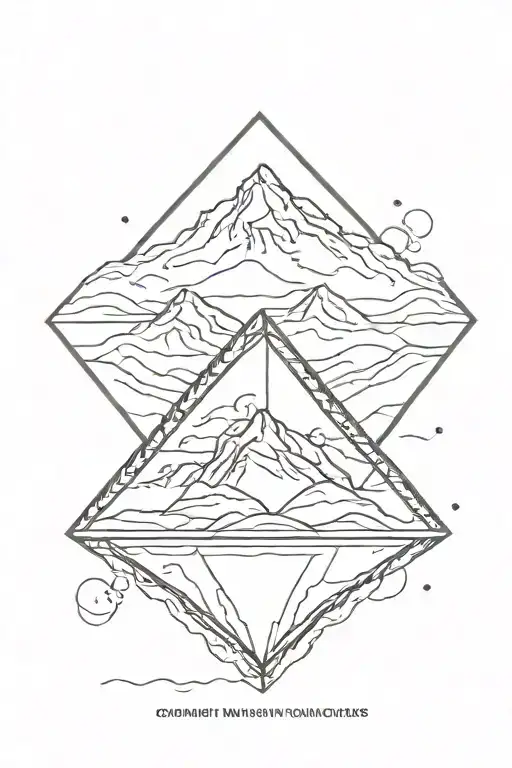 Diamond With Mountains Inside