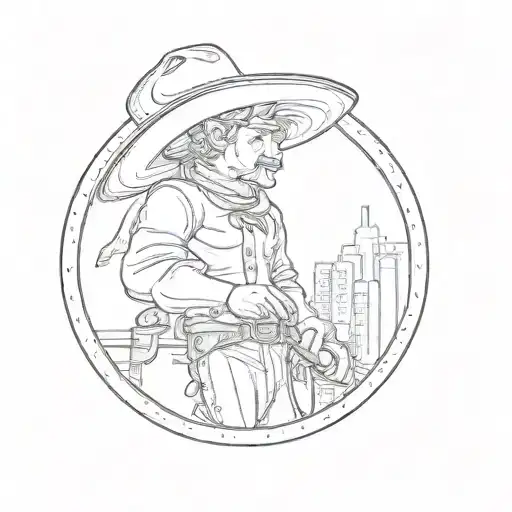 A Cartoon Cowboy