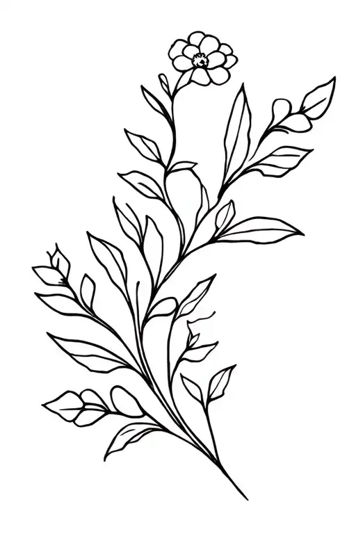 Floral Vine Fine Line