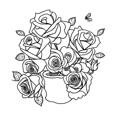 Roses And Time Clock