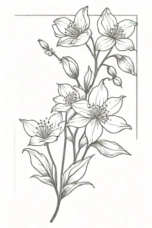 Cosmos And Lily Of The Valley Intertwined