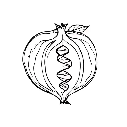 Pomegranate With Dna Helix's Inside Gothic