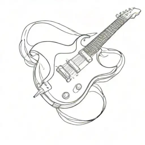 Electric Guitar Small Tattoo Idea