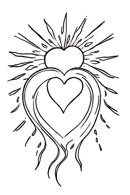 Create A Tattoo For A Woman That Symbolizes Jesus Filling The Hole You Have In Your Heart