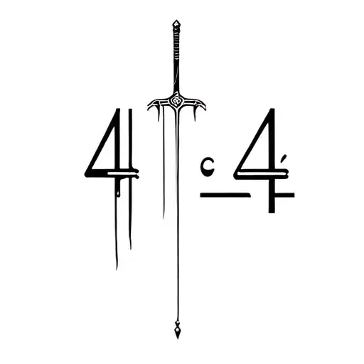 Sword And Number 444 Small