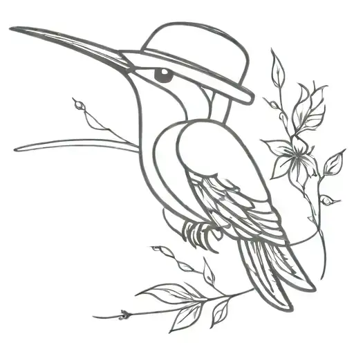 Hummingbird Wearing A Hat