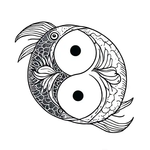 Sibling Tattoo Of Fish Yin Yang