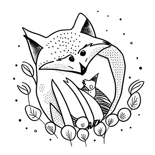 Penguin And Fox Cuddling